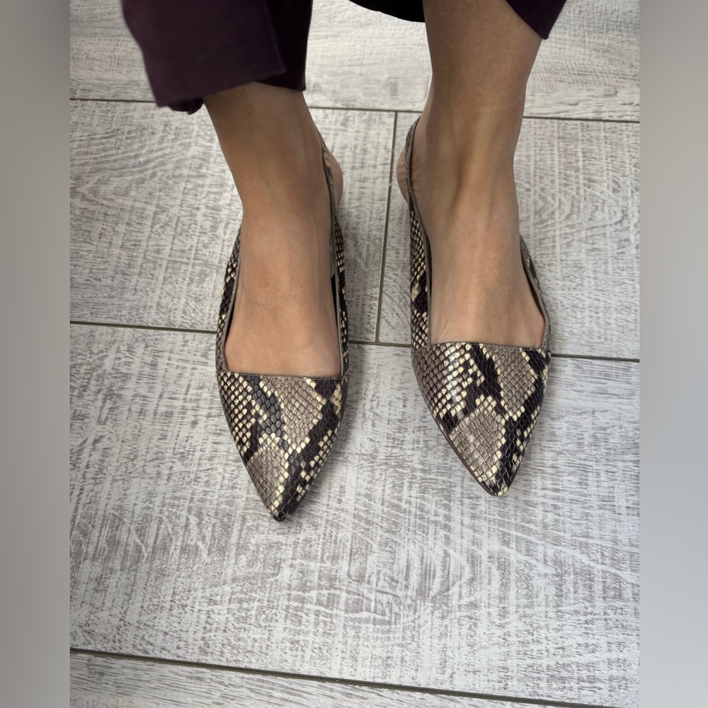 Michael Kors barely worn snakeskin print flats Size 10
